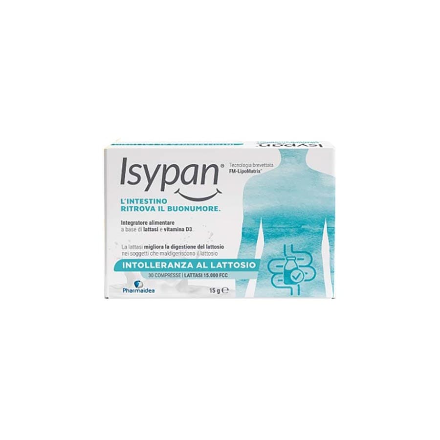 ISYPAN INTOLLERANZA LATTOSIO 30 COMPRESSE - Integratore per la digestione del lattosio