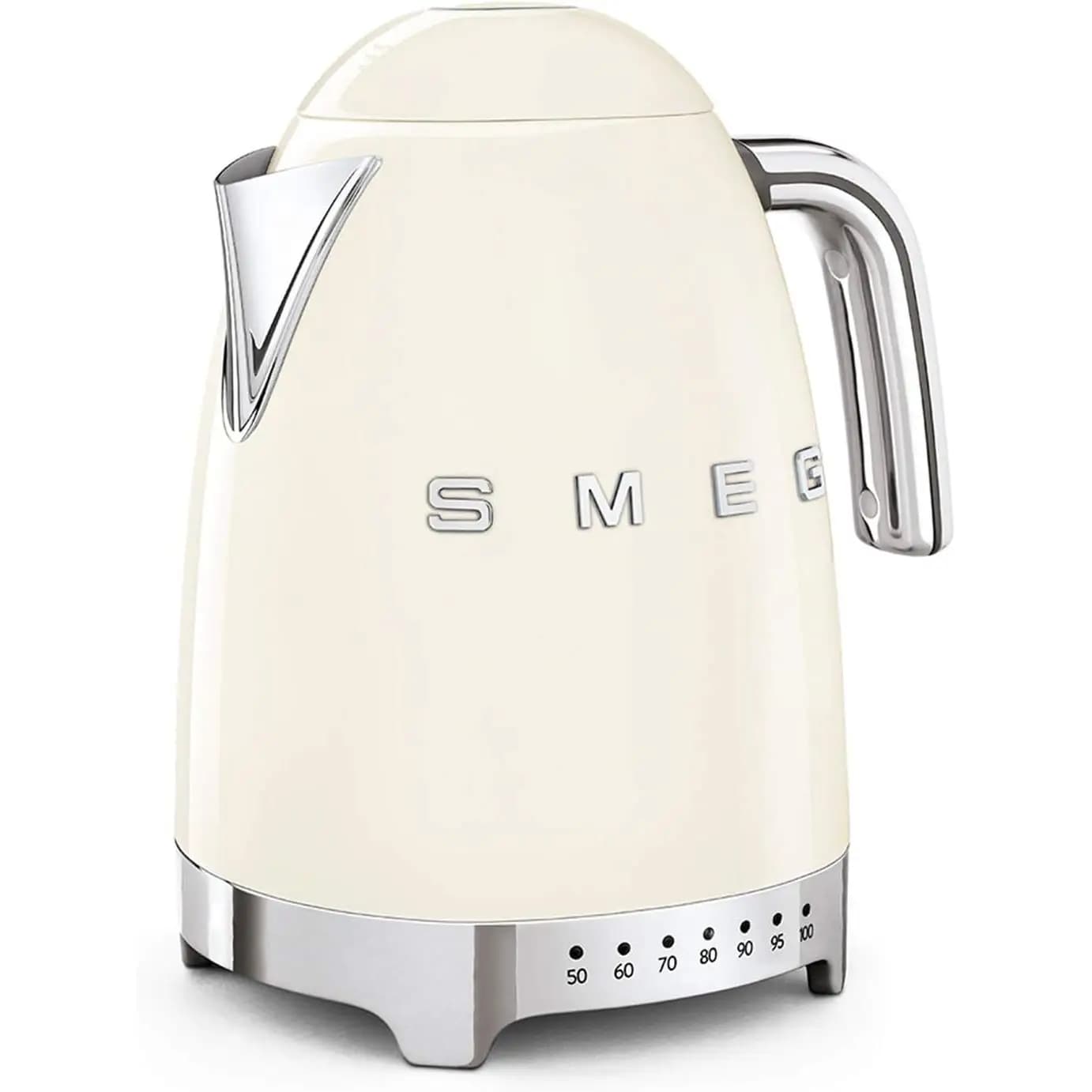Bollitore Smeg 50' Style con impostazione della temperatura Crema/Nero/Rosso/Verde pastello/Blu/Bianco