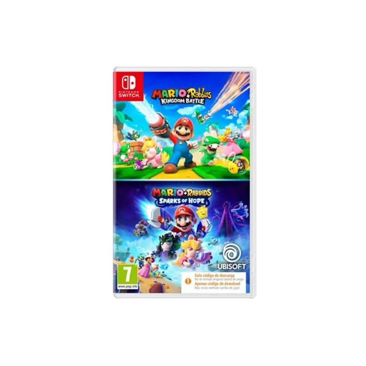 MARIO & RABBIDS DOUBLE PACK - CIB - SWITCH Gioco - Versione SPAGNA