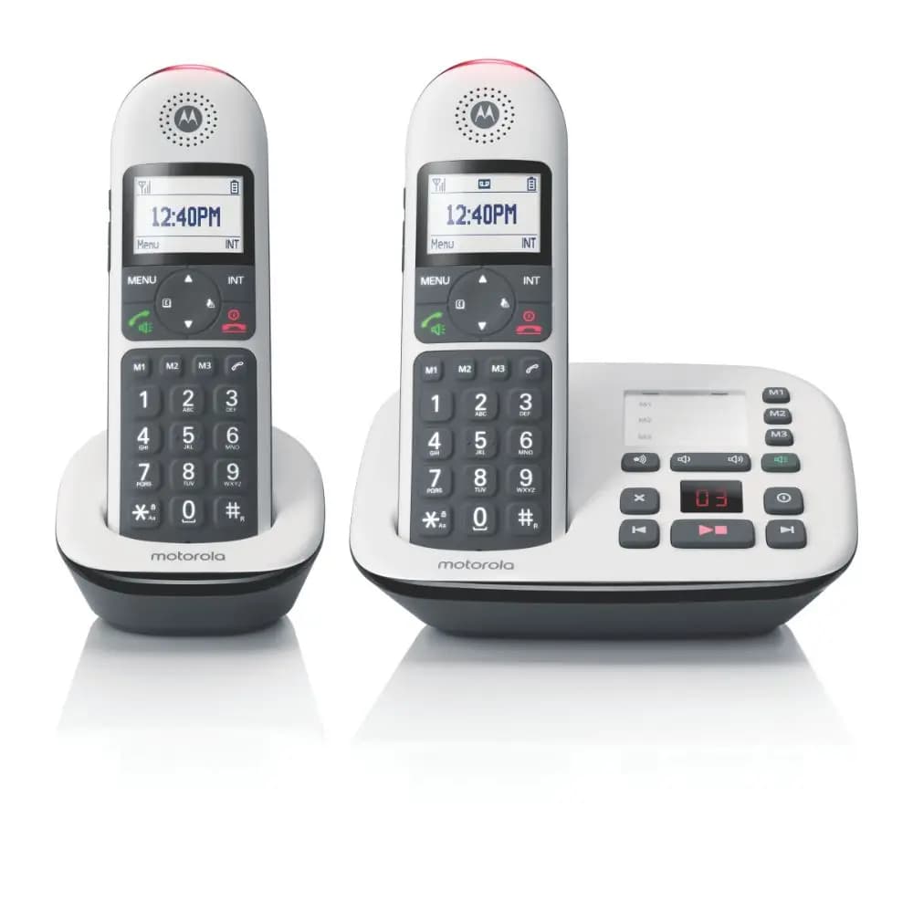 Motorola Voice CD50 – PACK Telefono fisso cordless facile da usare con tasti grandi, audio amplificato e selezione rapida