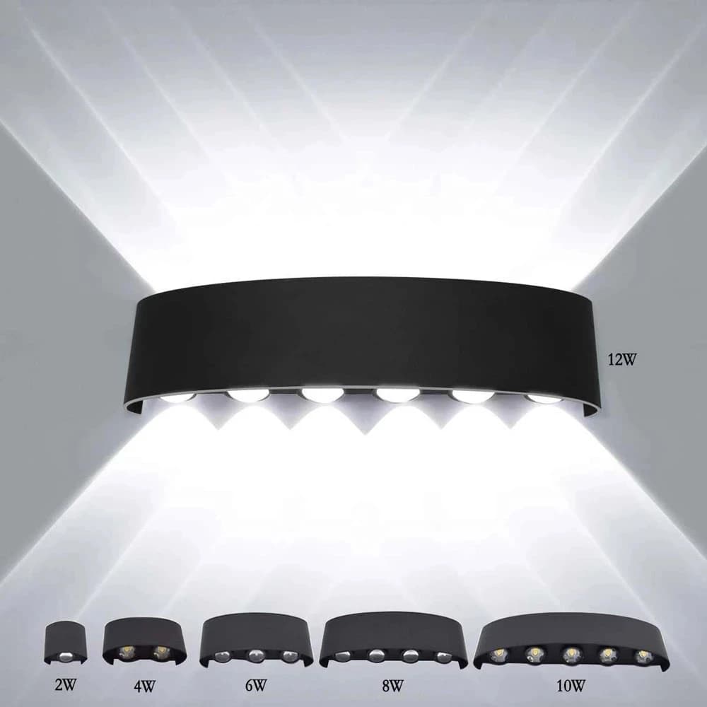 Lampada da parete a LED in alluminio IP65 Illuminazione da balcone da giardino impermeabile per esterni AC86-265 Lampada da parete per scale per