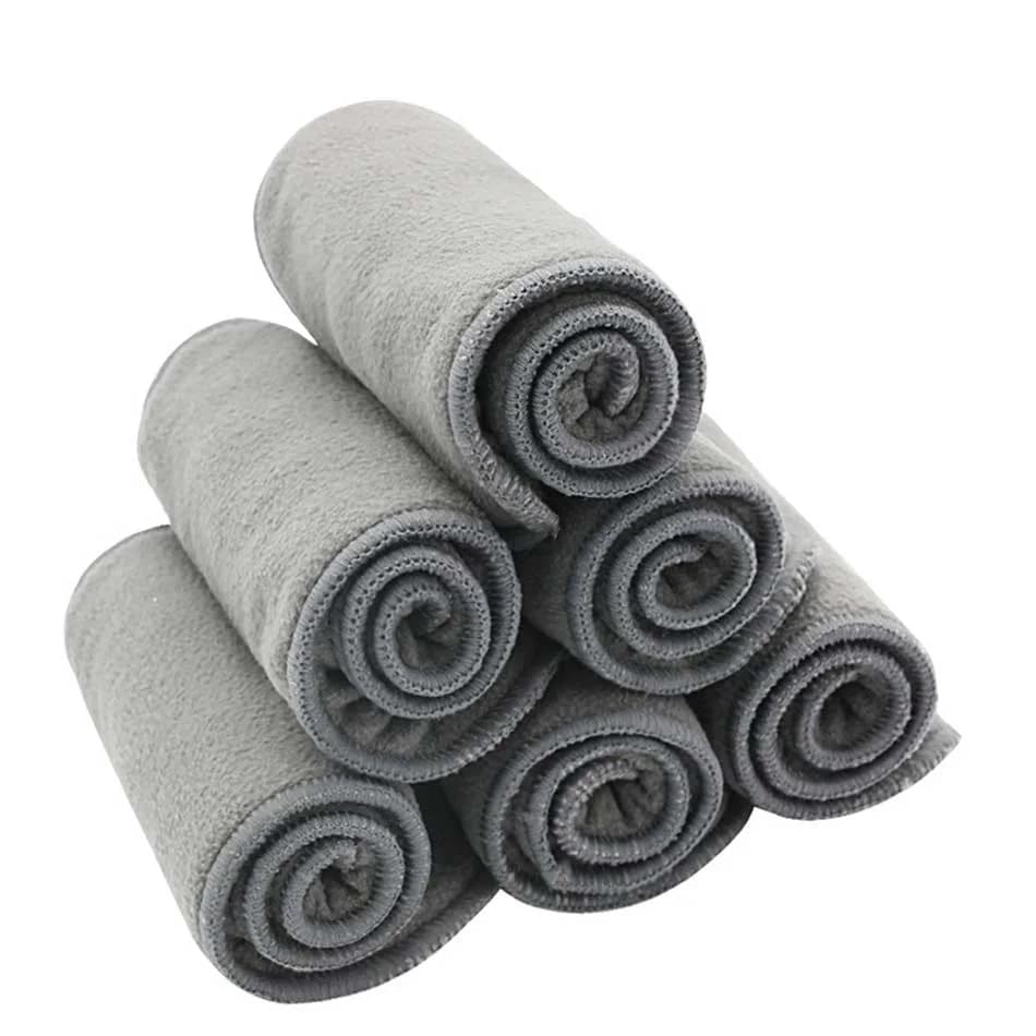 HappyFlute Inserti per pannolini per bambini in carbone di bambù 2 strati in microfibra + fodera per pannolini con inserto in microfibra a 2 strati