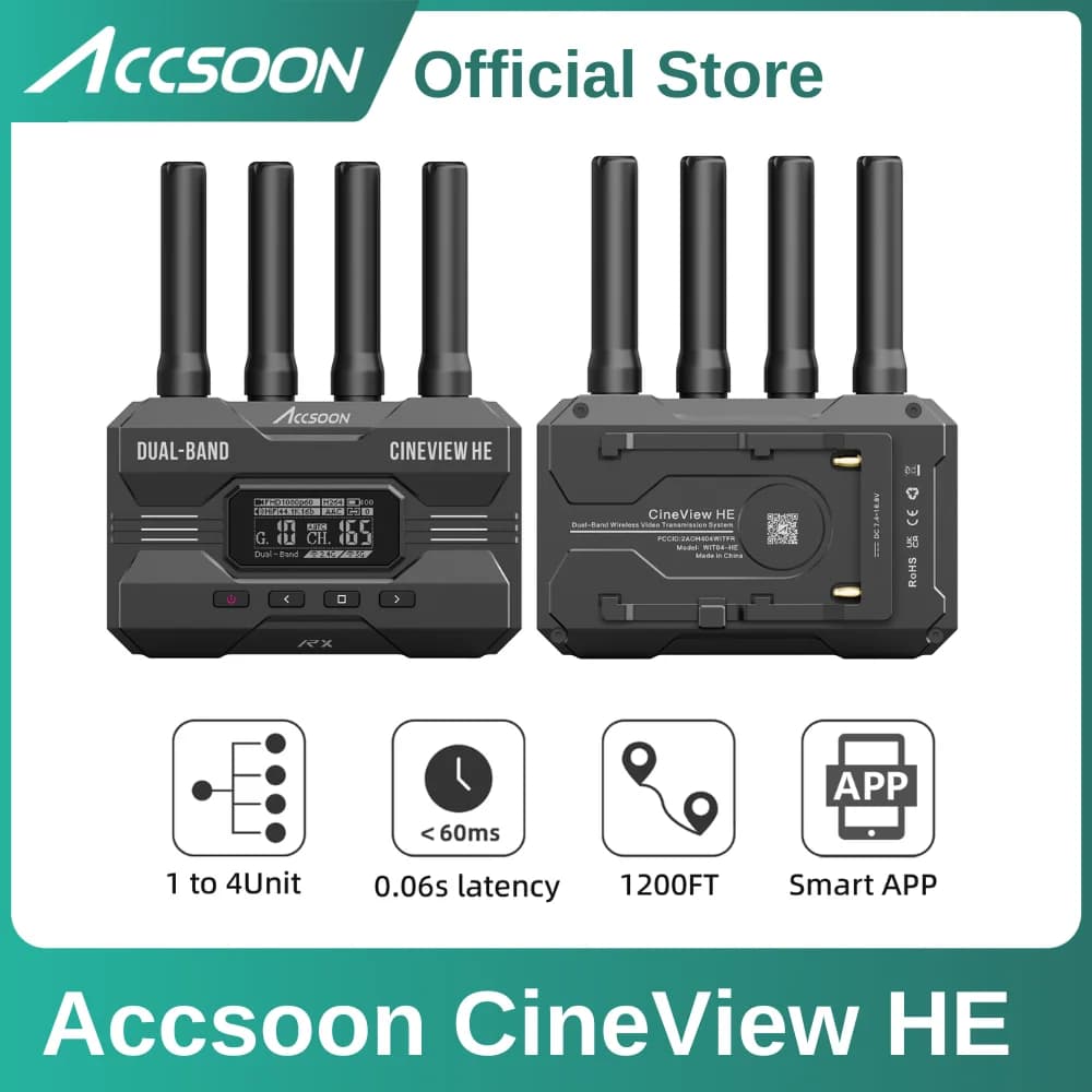 HDMI Accsoon CineView HE Wireless Video Camera trasmettitore ricevitore 2.4/5G hz trasmissione Dual-band UVC Live Streaming Monitor