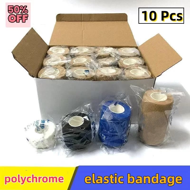 10 rotoli di nastro avvolgente per atletica, benda elastica autoadesiva, elastoplast, protezione sportiva, ginocchio, dito, spalla, accessori per