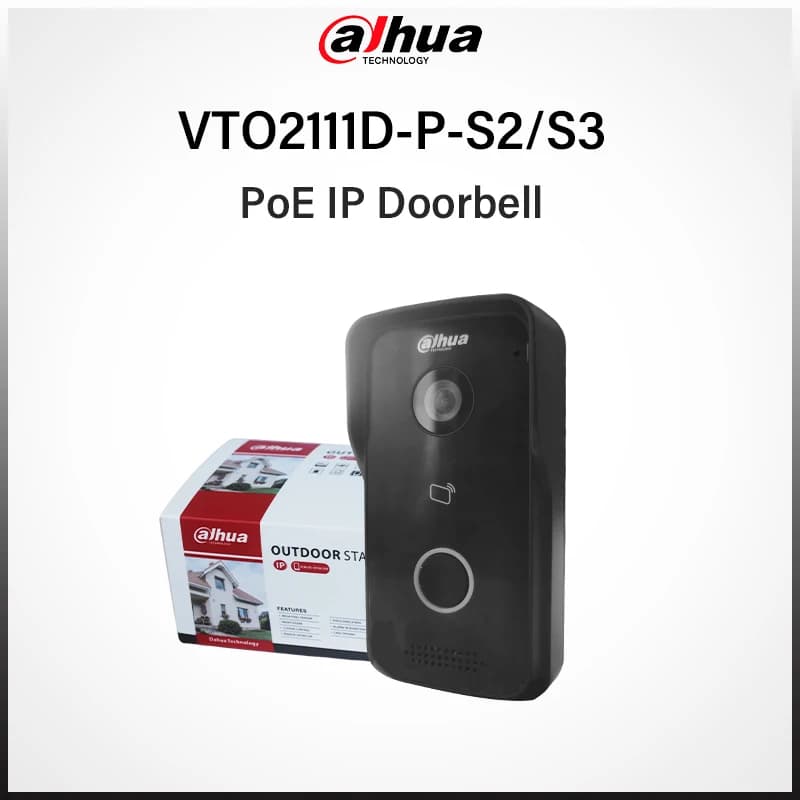 Videocitofono Dahua 1080P 2MP PoE per esterni con controllo di 2 serrature, HD, IR automatico, sblocco tramite app, digitale completo VTO