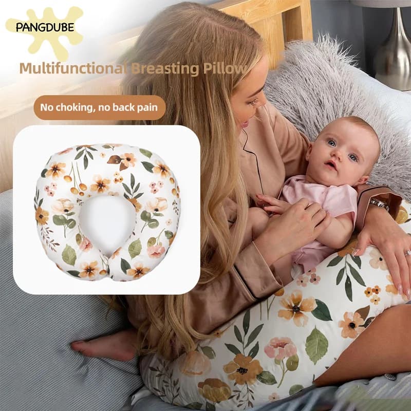 PANGDUBE Cuscino per allattamento al seno per bambini multifunzionale Cuscino per allattamento Cuscino per allattamento per maternità a forma di U