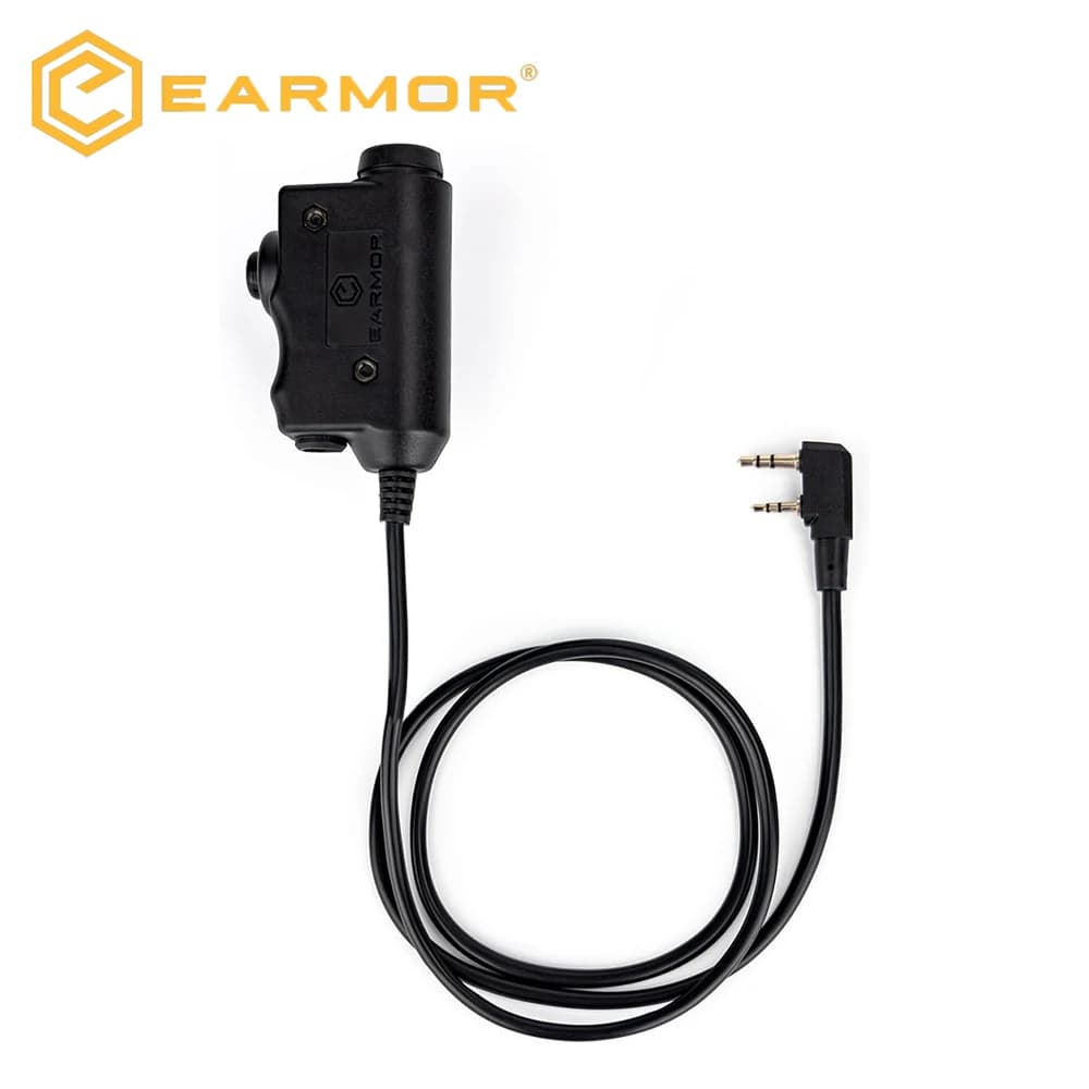 Cuffia tattica tattica PTT tattica EARMOR ​ Adattatore PTT push-to-talk attivato a pulsante M51 KENWOOD, interfaccia BAOFENG