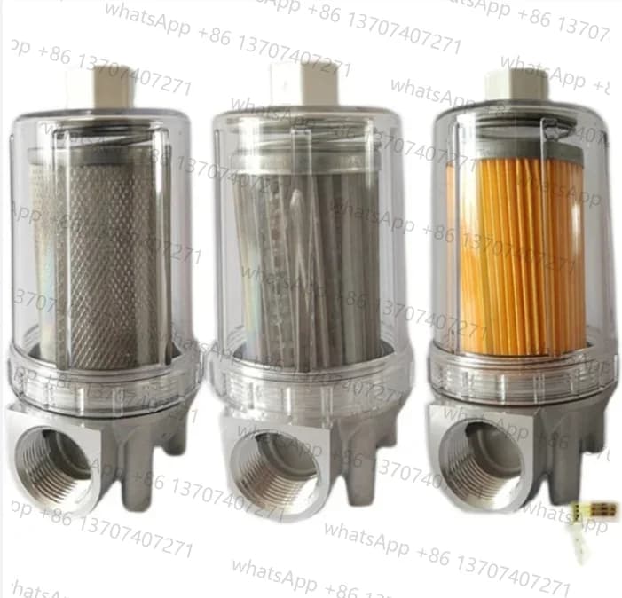 Filtro impurità trasparente per pompa carburante diesel, gruppo filtro per macchina di rifornimento olio, accessori di filtrazione
