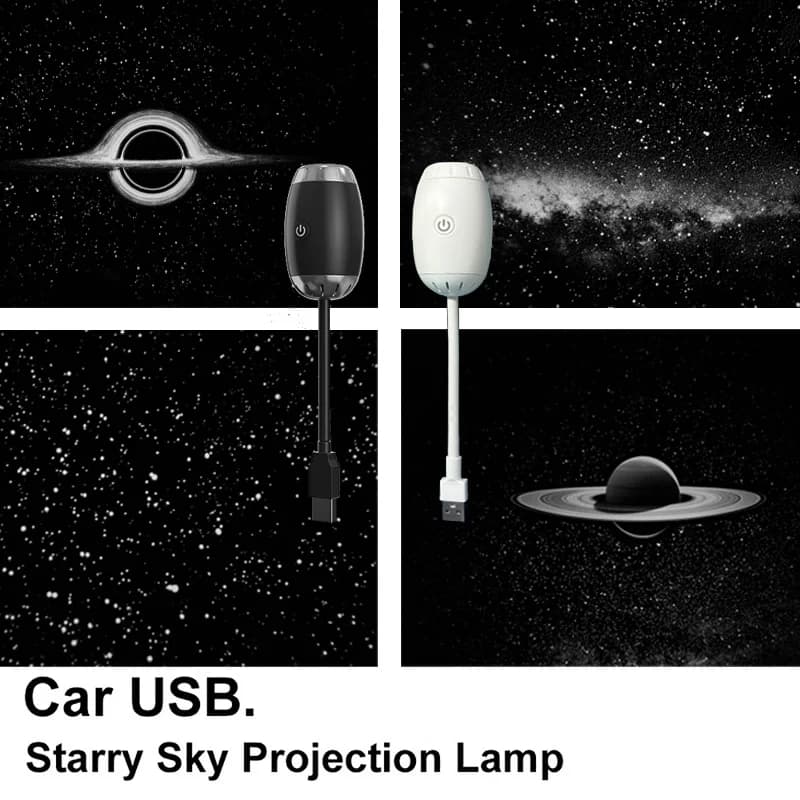 Proiettore Galassia USB, Luce Notturna per Auto, Luci d'Atmosfera a LED, Lampada Stellare, Accessorio Fantastico per Stanza, Camera da Letto, Casa,