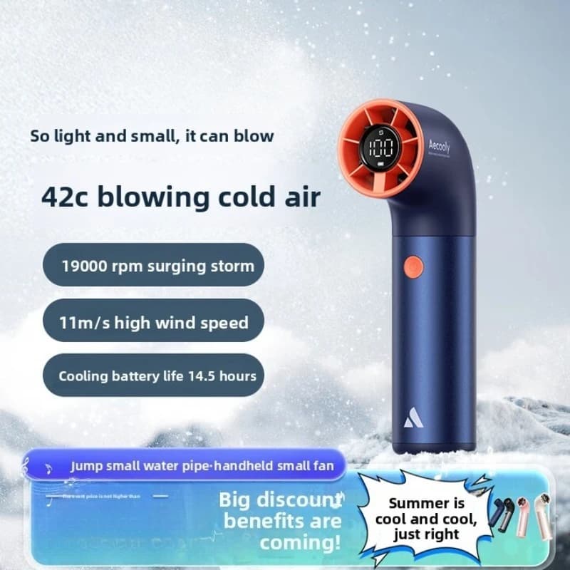 Piccolo ventilatore portatile ad alta velocità con raccolta del vento violento Mini ventilatore elettrico turbo USB portatile Grande vento silenzioso