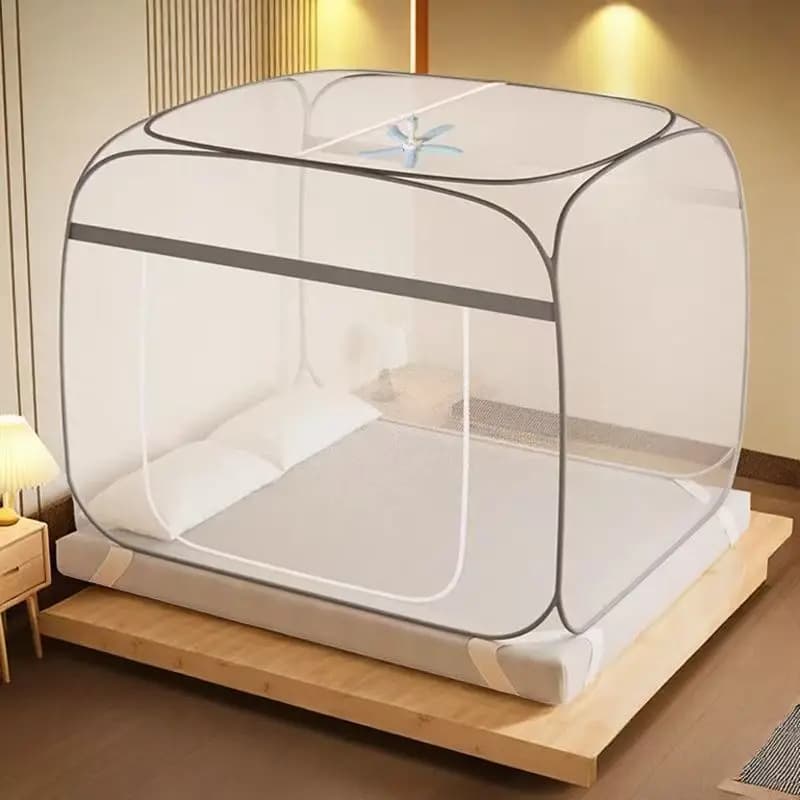 Nuova Zanzariera Resistente per Bambini, Anti-caduta, per Uso Domestico, Tre Porte, Installazione Gratuita, per Camera da Letto, Porta Singola