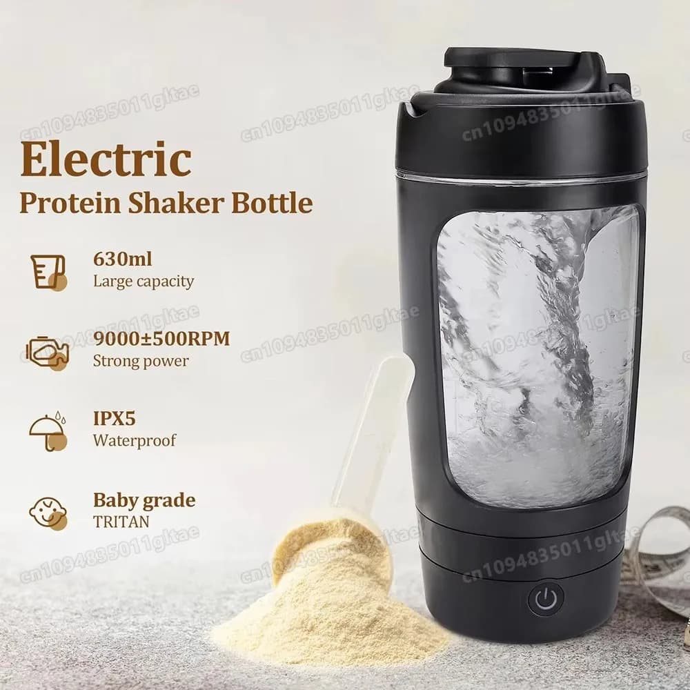 Shaker Elettrico Portatile da 650ml per Proteine, Miscelatore Automatico Multifunzione per Succhi, Bicchiere Mixer per Fitness e Lavoro