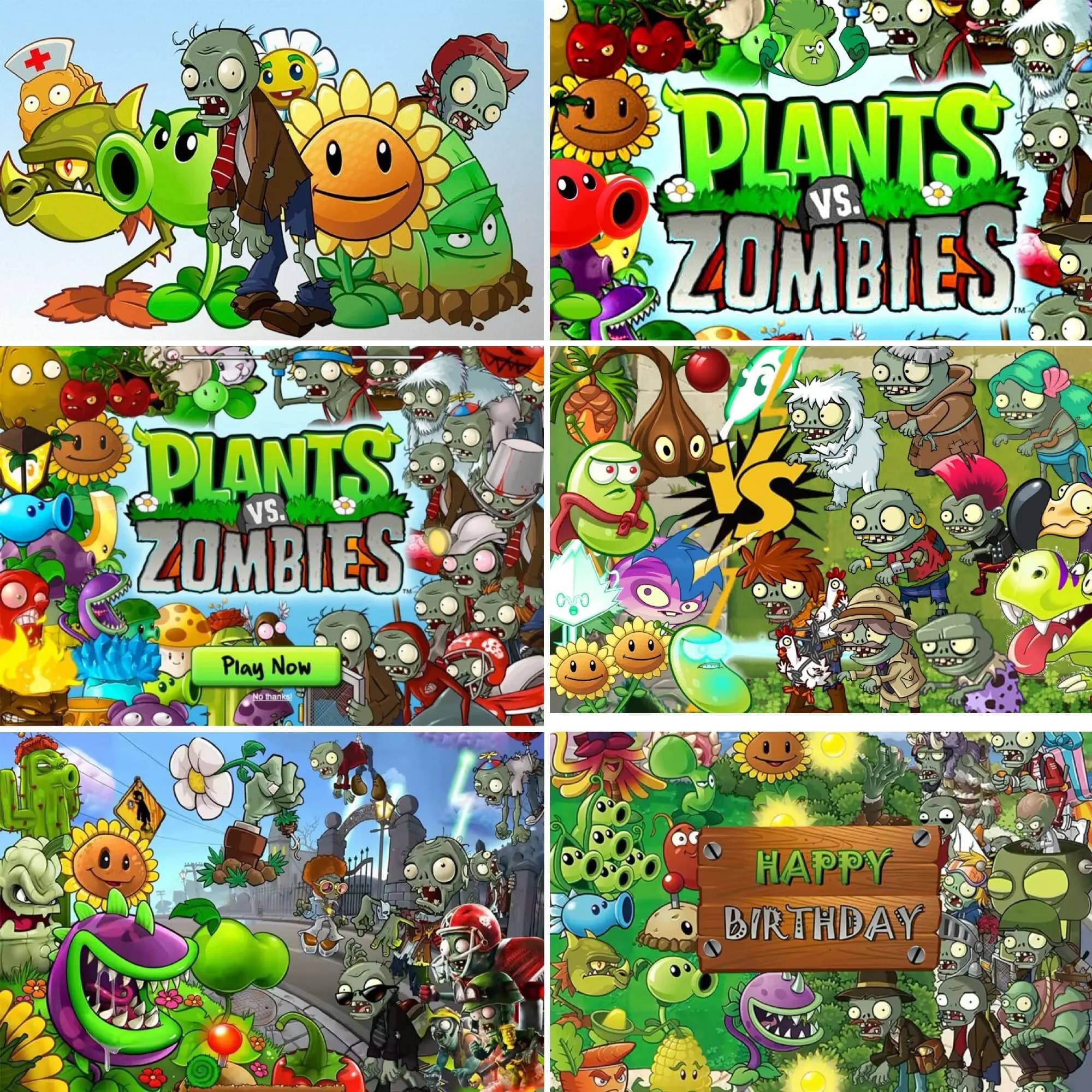 Piante da gioco e vo. Z-Zombies Tema Festa di compleanno Sfondo Decorazione Forniture per feste per bambini Oggetti di scena Regali