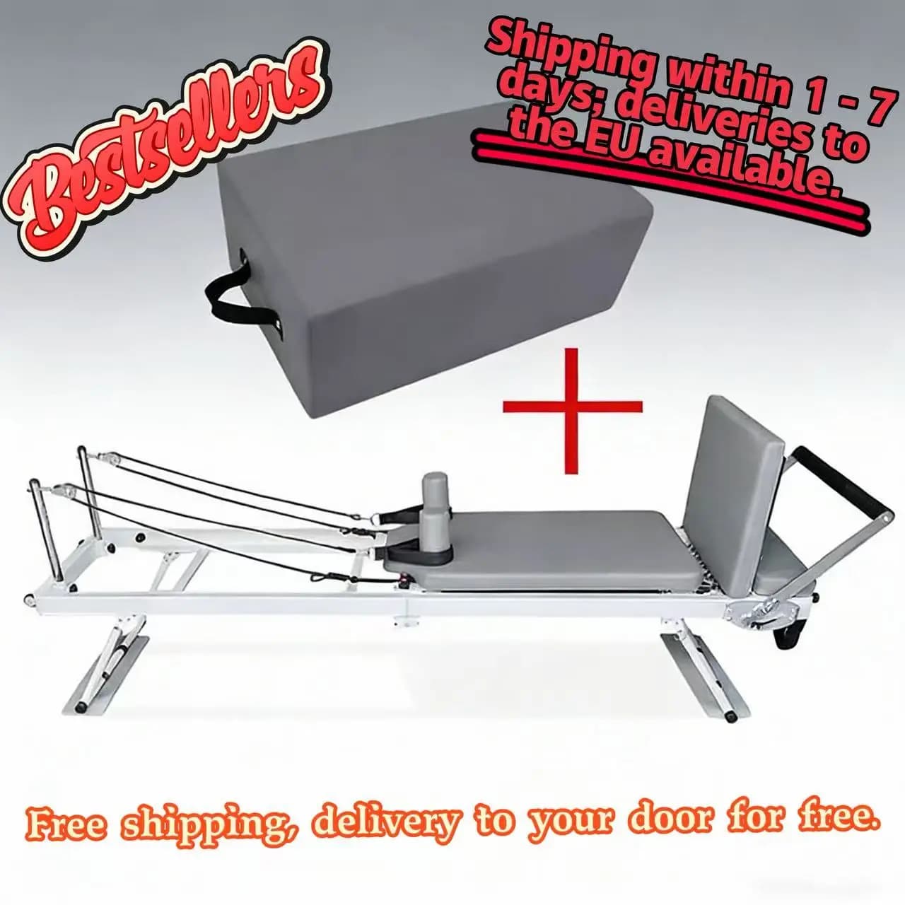 Lettino Pieghevole per Pilates - Attrezzatura Fitness Domestica con Design a Pedale per Allenamento Core e Yoga