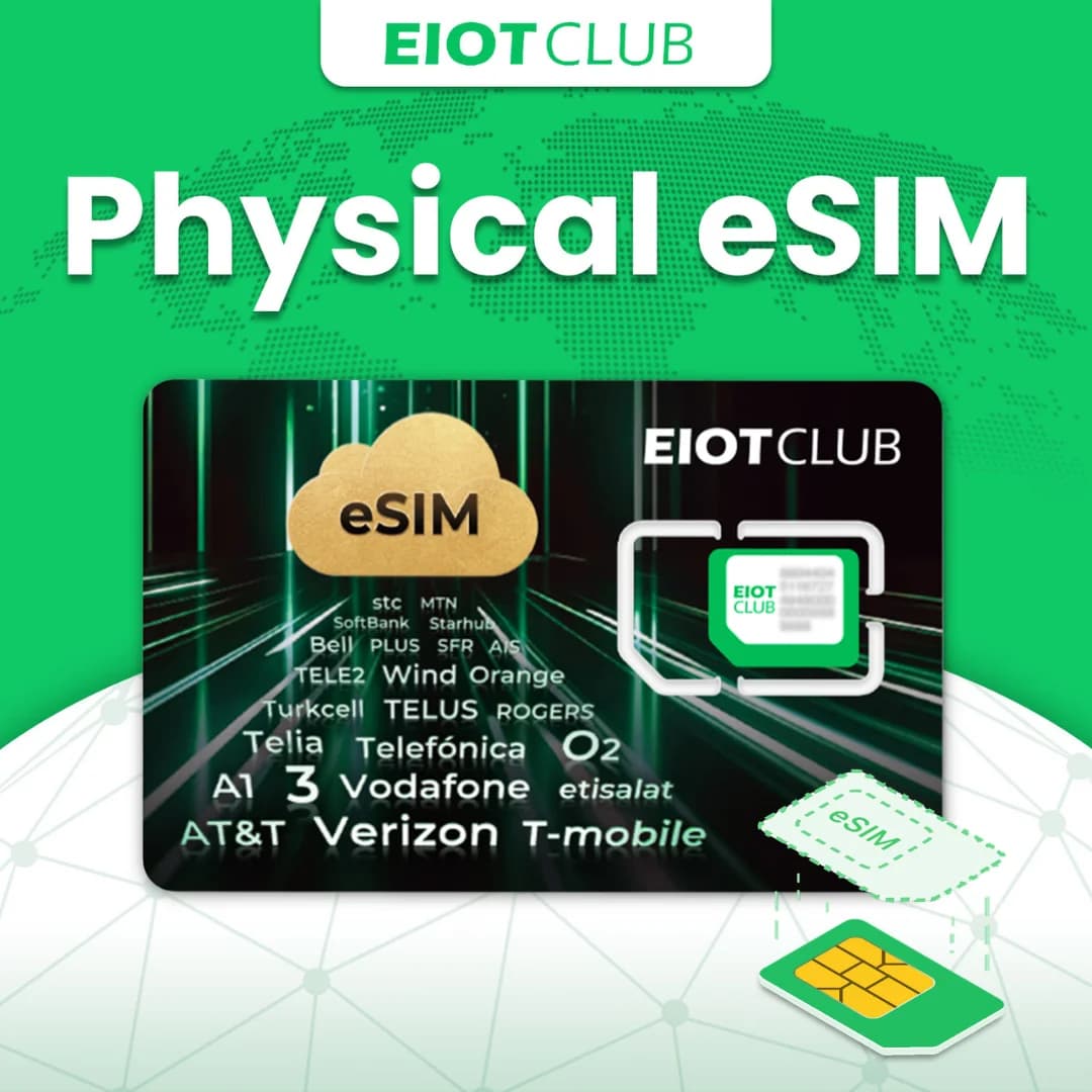 Scheda eSIM EIOTCLUB – Download eSIM illimitati, 1.1GB di dati preimpostati, Nove slot ideali per viaggi e lavoro per telefoni Android