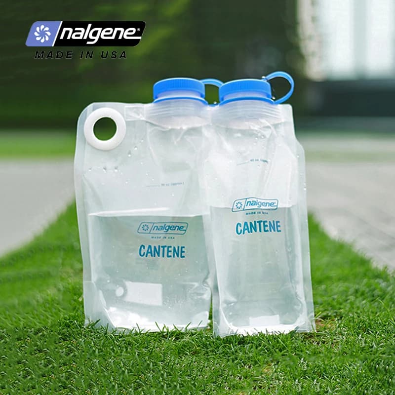 Borraccia Pieghevole Nalgene a Bocca Larga 1L+1.5L+3L con Borsa Arrotolabile per Escursionismo Campeggio Viaggi Leggera Impermeabile Compatta per