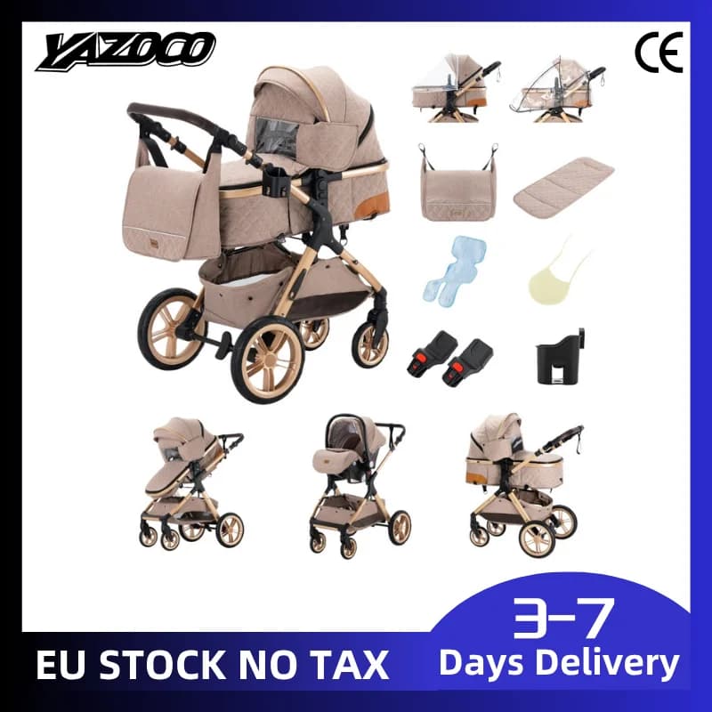 Passeggino 3 in 1 Ultimo Modello 2026, Pieghevole con Una Mano, Leggero e Compatto, Sistema da Viaggio Salvaspazio, Materiale Traspirante, Capottina