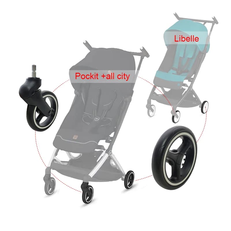 Ruota per passeggino per GB Pockit + All City Buggy Cybex Libelle Ruota anteriore posteriore o pneumatico per passeggino posteriore Accessori per
