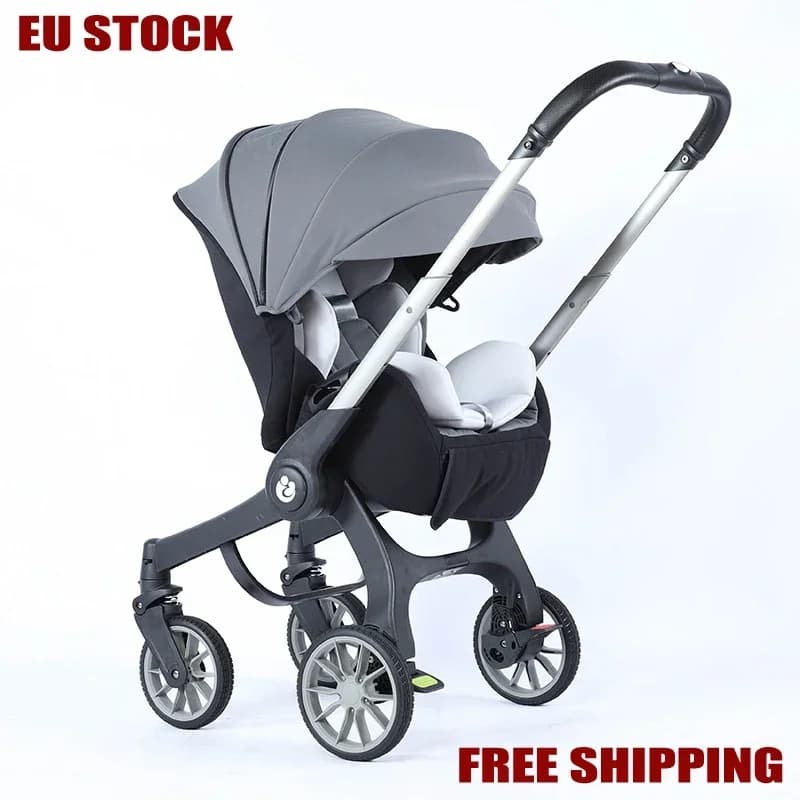 NUOVO passeggino 4 in1 Carrozzina multifunzionale per neonato Sedile pieghevole tipo cestino Seggiolino auto per carrozzina da viaggio leggero