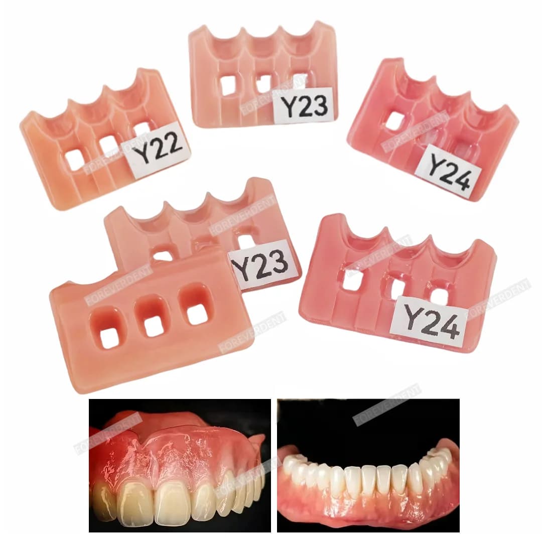 Gomma Ombra Gingiva Indicatore piastra colorata Modello gommoso tricolore Simile SHOFU GC