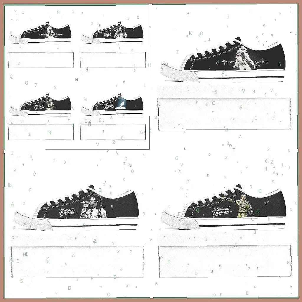 Sneakers in tela di Michael Jackson per adulti, scarpe da ballo personalizzate con lacci per cantanti pop