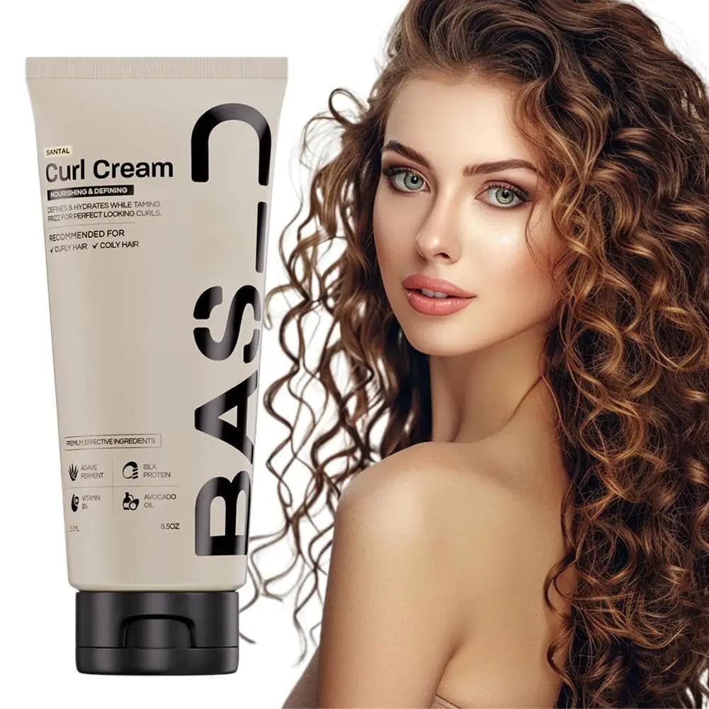 Crema per Capelli Effetto Ricci Istantaneo - Tenuta Duratura, Elasticità, Trattamento Idratante e Nutriente per lo Styling dei Capelli
