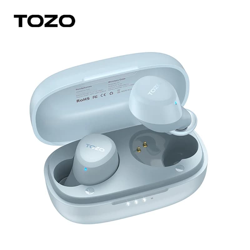 Auricolari Bluetooth TOZO A1, Auricolari wireless Suono coinvolgente Connessione a lunga distanza Cuffie Ultra leggere, Nero