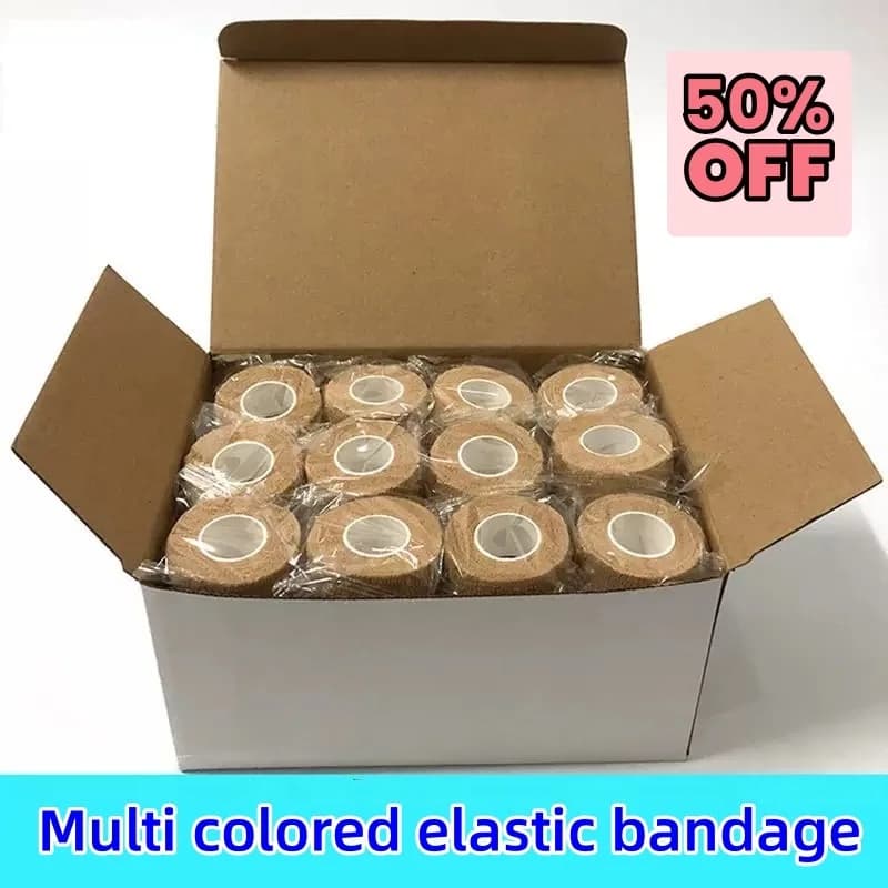 10 rotoli di nastro avvolgente per atletica, benda elastica autoadesiva, elastoplast, protezione sportiva, ginocchio, dito, spalla, accessori per