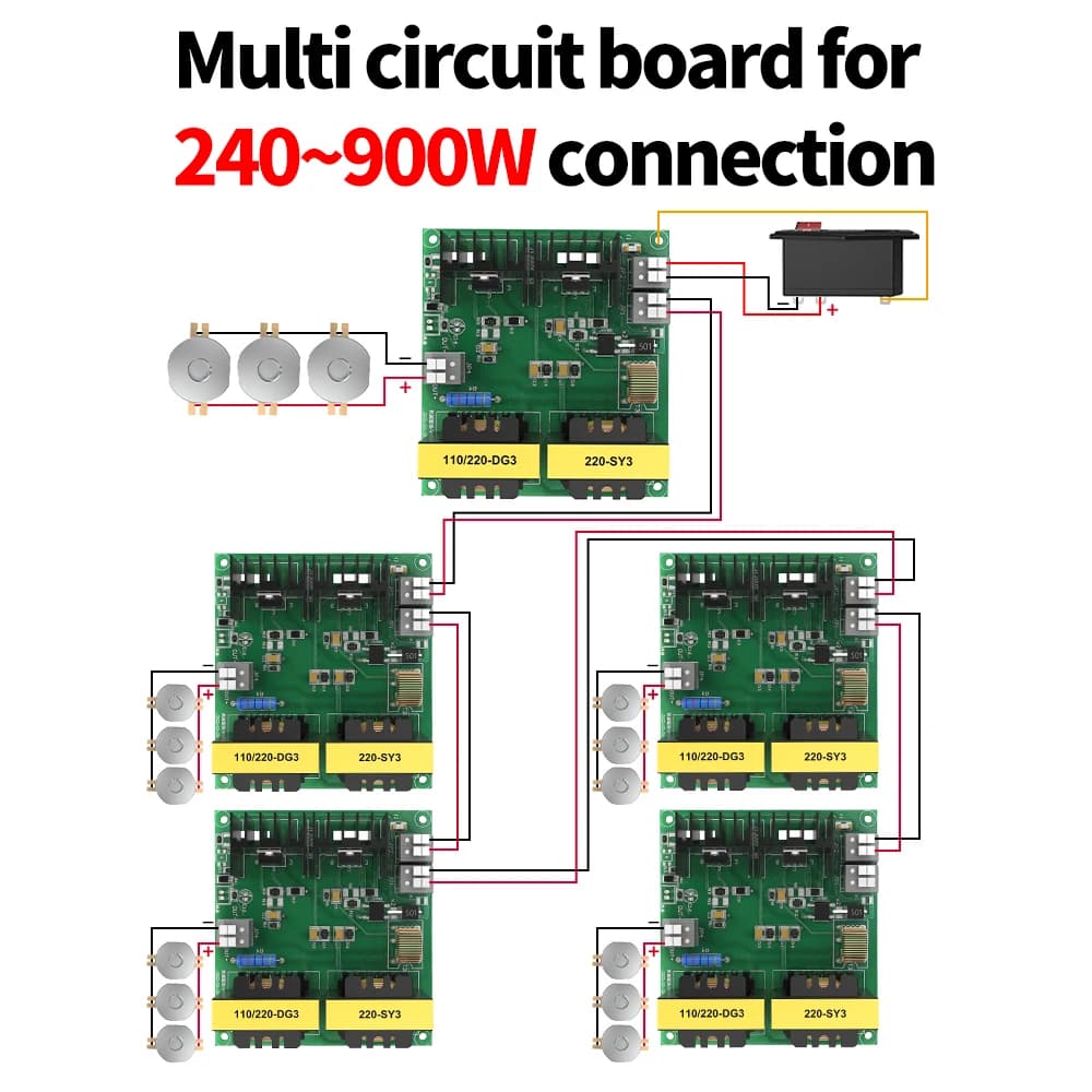 Kit di accessori per la pulizia ad ultrasuoni PCB ad ultrasuoni da 60 ~ 900 W con trasduttore 40 KHz Componente fai da te per vasca ad ultrasuoni