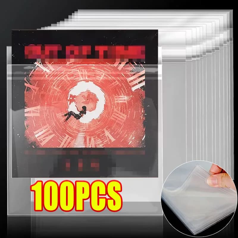 Buste Interne Traslucide per Dischi in Vinile, Antistatiche, Protezione per Dischi da 12 Pollici, Sacchetti in Plastica Anti-Graffio, Copertine per
