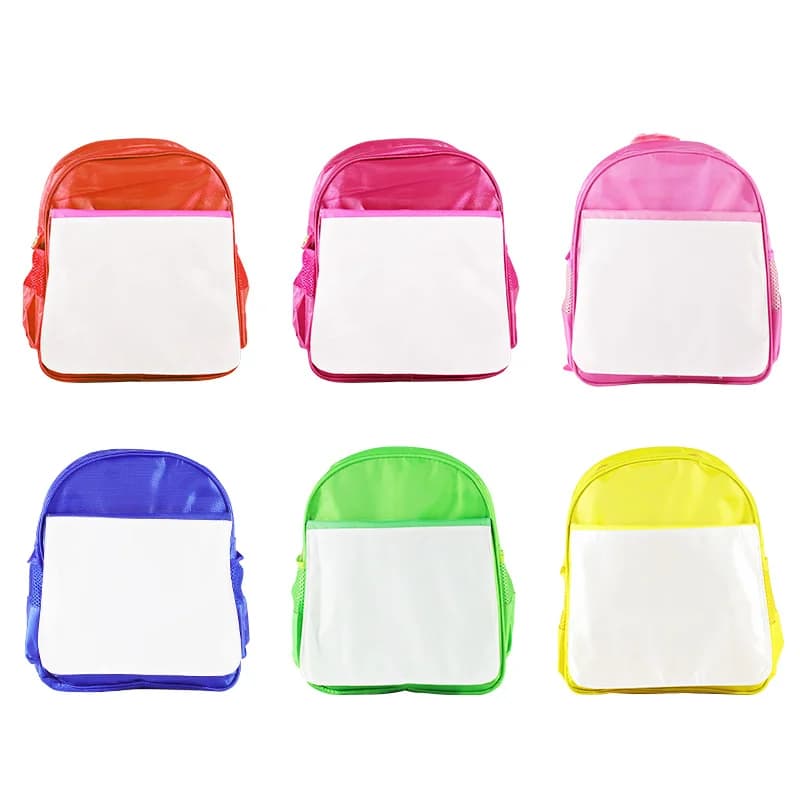 Set di 3 Zaini Carini per Bambini dell'Asilo, Borsa Scolastica Personalizzabile per Sublimazione, Regalo Creativo per Stampa a Trasferimento Termico