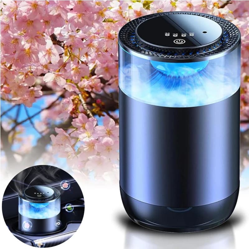 Deodorante per auto intelligente Diffusore di fragranze per auto Deodorante per ambienti ricaricabile per auto Deodorante per interni auto con luce