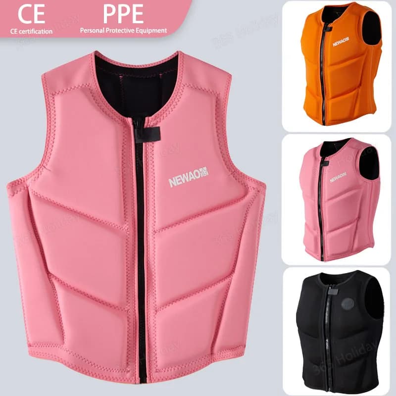 Giubbotto di salvataggio Wakesurf per adulti Giubbotto di salvataggio per sport acquatici in neoprene di qualità premium approvato CE