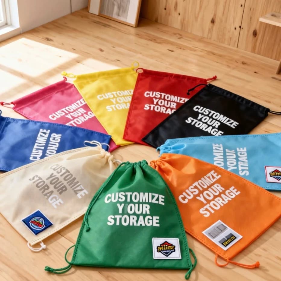 10/20pcs Personalizzato Non Tessuto Borsa Con Coulisse Scarpe Biancheria Intima Viaggio Borse Sportive Borsa di Immagazzinaggio Organizzatore