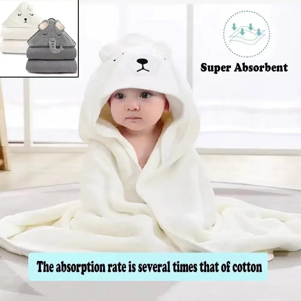 Confezione da 2 asciugamani per bambini con cappuccio in bambù asciugamano da bagno morbido Premium per vasca da bagno per Babie asciugamano naturale