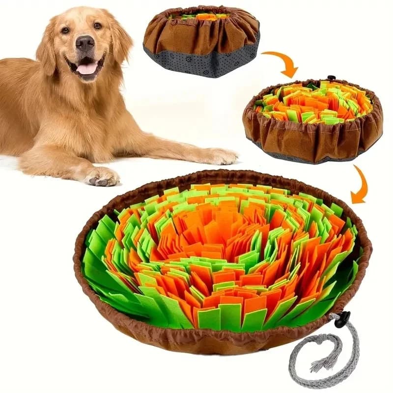 Tappetino per sniffare per animali domestici in feltro lavabile Tappetino pieghevole per alimentazione lenta per cani Tappetino per fiuto per