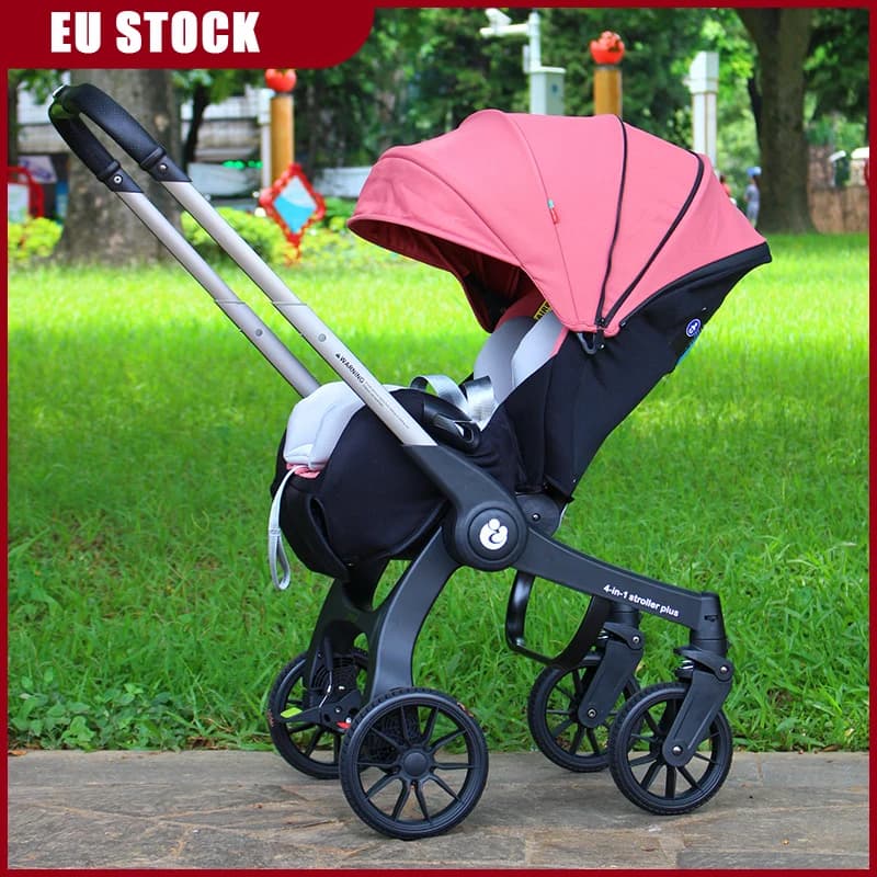 Passeggino 4 in1 STOCK UE Carrozzina multifunzionale per neonato Sedile pieghevole tipo cestino Sedile per carrozzina da viaggio leggero