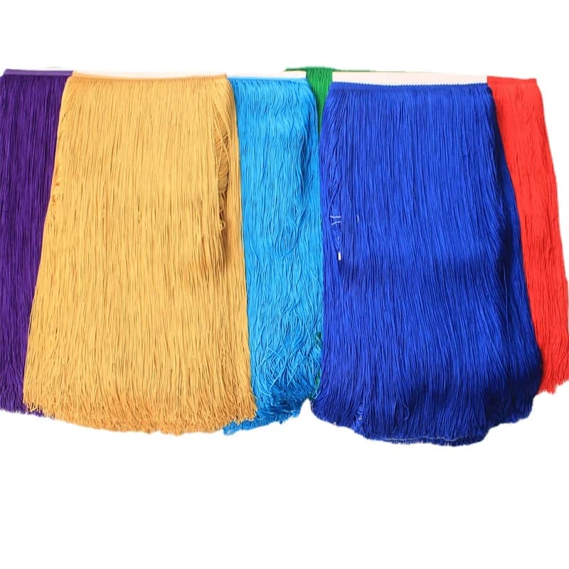 10 metri 50 cm lungo pizzo frangia trim nappa frangia bianca taglio per fai da te vestito latino vestiti di scena accessori nastro di pizzo