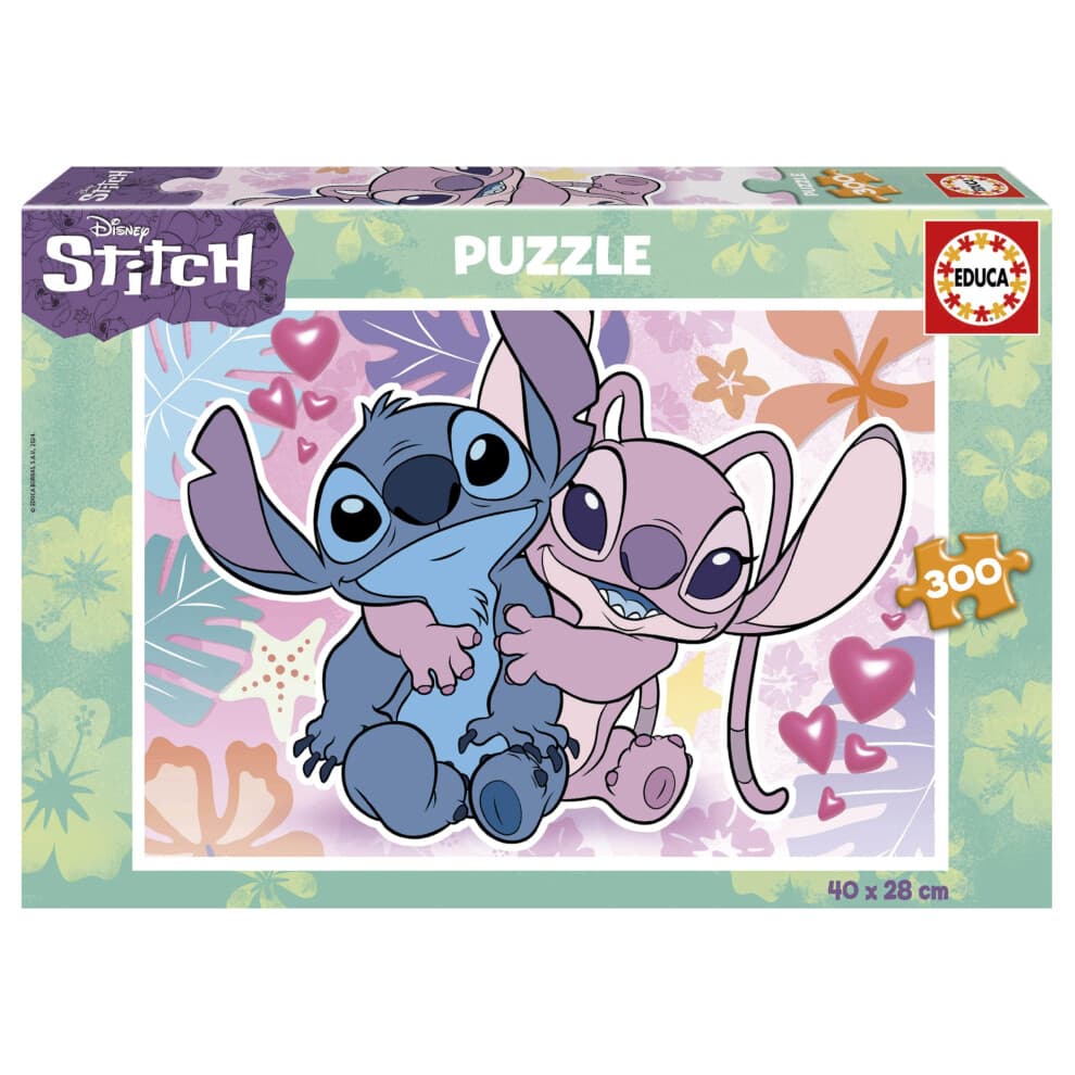 Puzzle di 300 pezzi Stitch, 40 x 28 cm, Consigliato da 6 anni, Disney, 19964, Educa