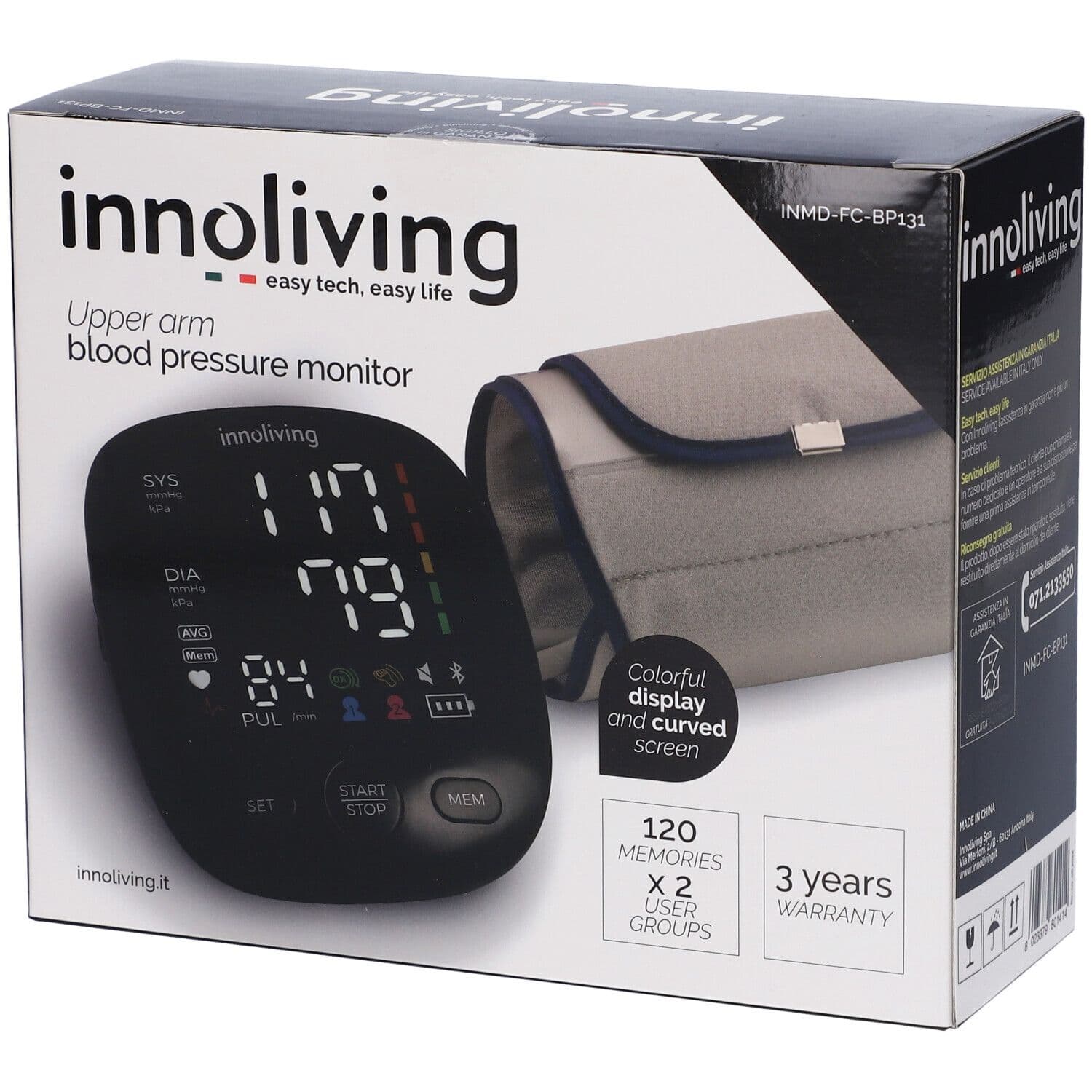 Innoliving Misuratore Di Pressione Da Braccio 1 pz Bracciale per misur