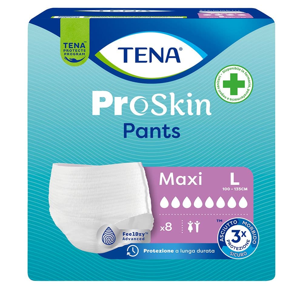TENA Pants Maxi L, mutandine assorbenti per incontinenza 8 pz Pannolin