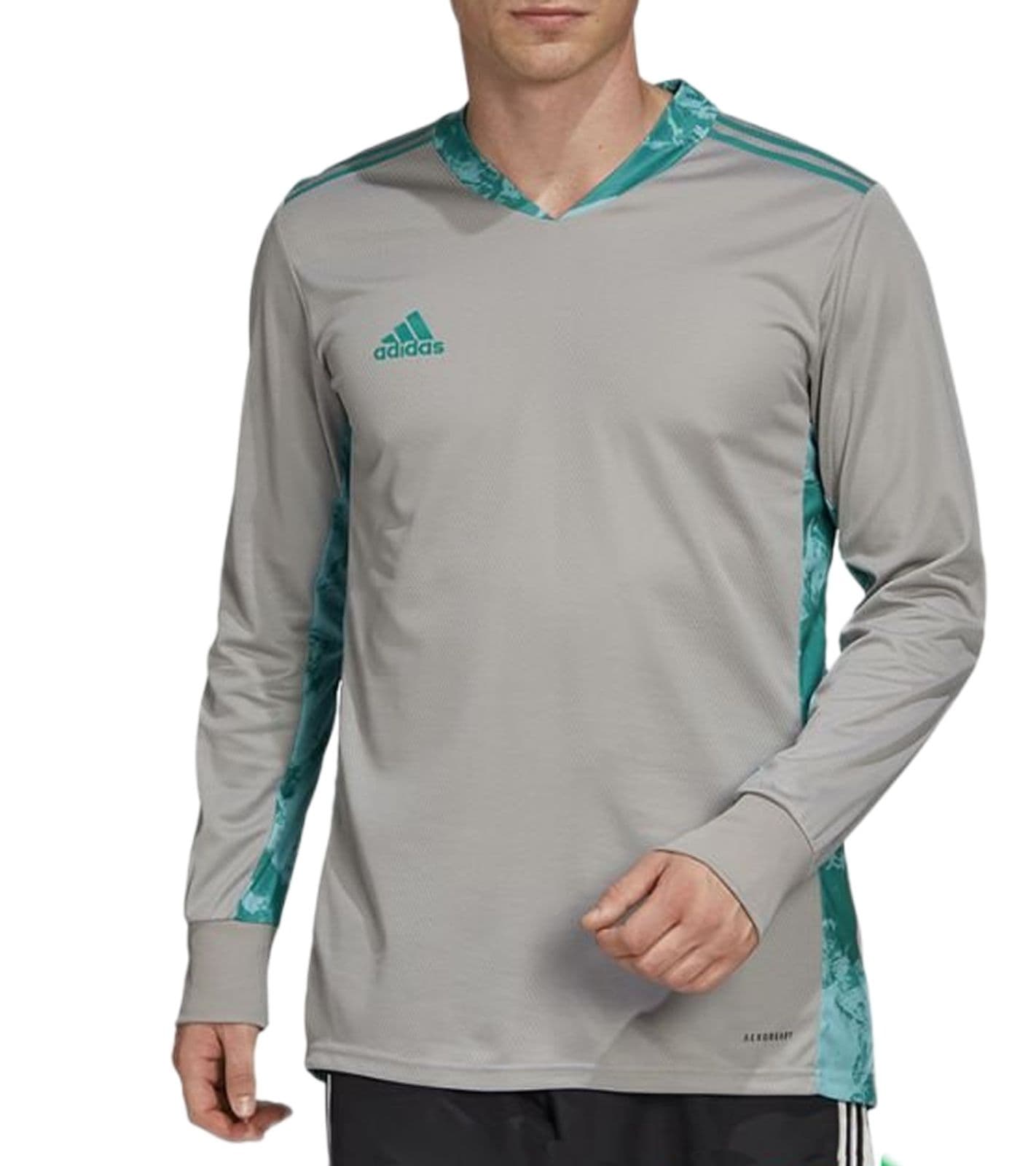 adidas AdiPro 20 Maglia da portiere sostenibile da uomo, maglia a maniche lunghe, pullover fitness FI4196 Grigio/Verde