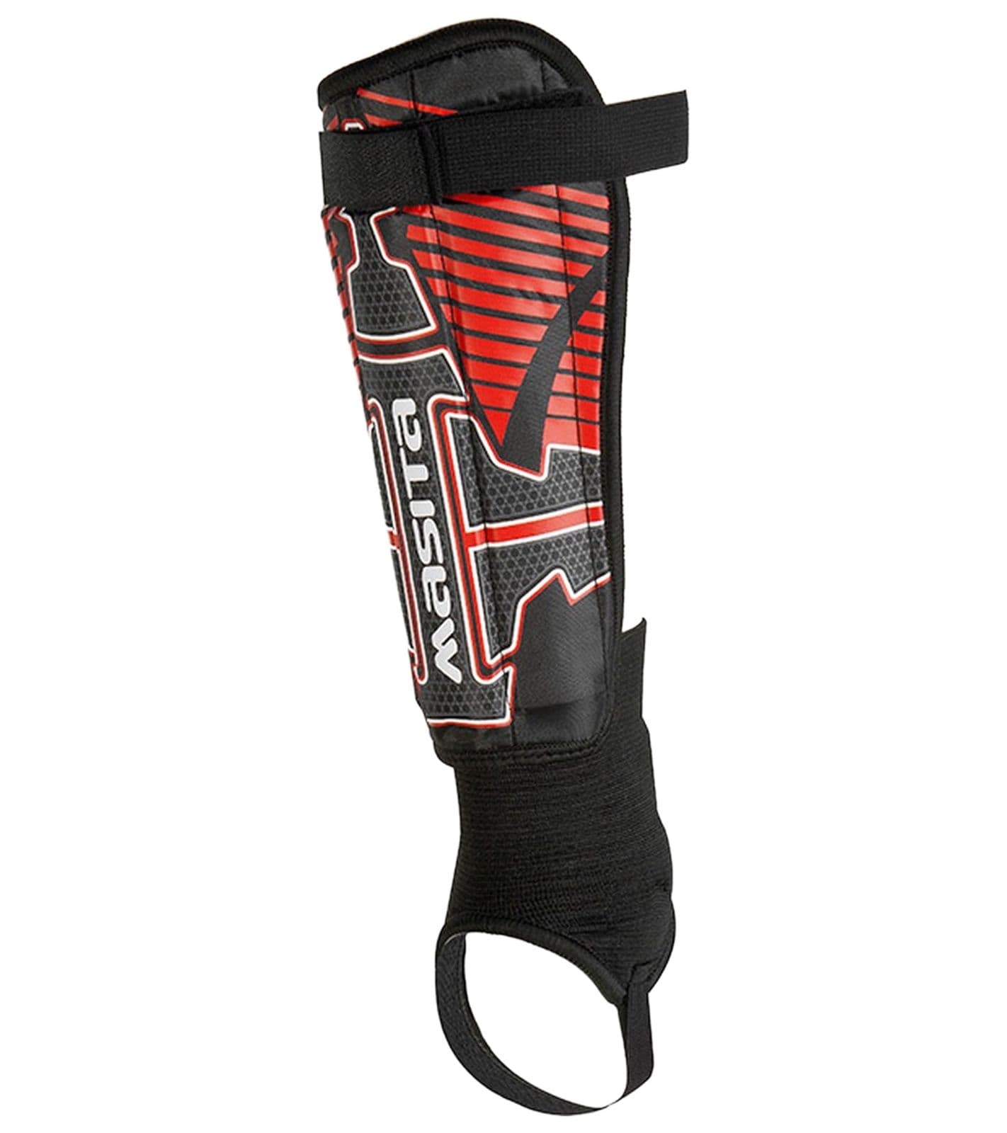 masita TEXAS parastinchi con chiusura in velcro e ammortizzatore EVA 7101 Nero/Rosso/Bianco view 2