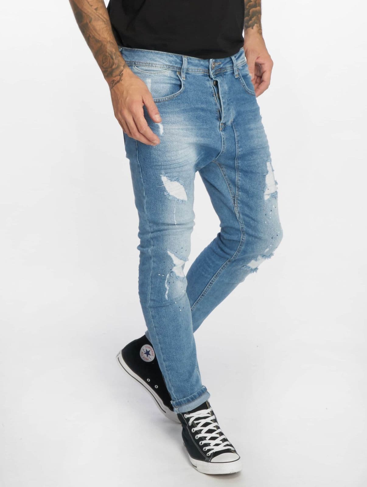 Jeans aderenti a cavallo basso Keanu vsct blu
