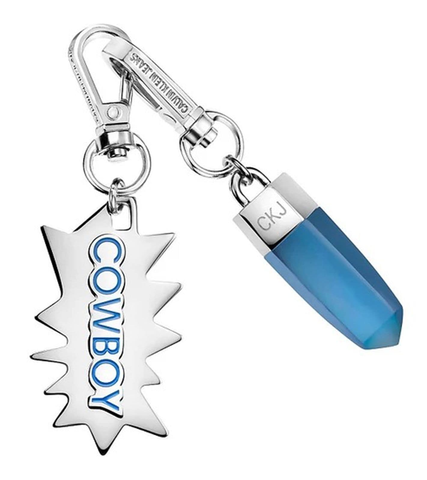 Set di charm Calvin Klein Downtown alla moda: pendenti in acciaio inossidabile con resina a contrasto e logo COWBOY - Accessori per borse - 7 x 1,3 cm view 2