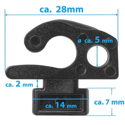 Net hook "Type 1" for goal nets - black