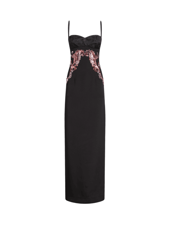 Etro, Abito In Seta Ricamato, Donna, Nero, Taglia 40
