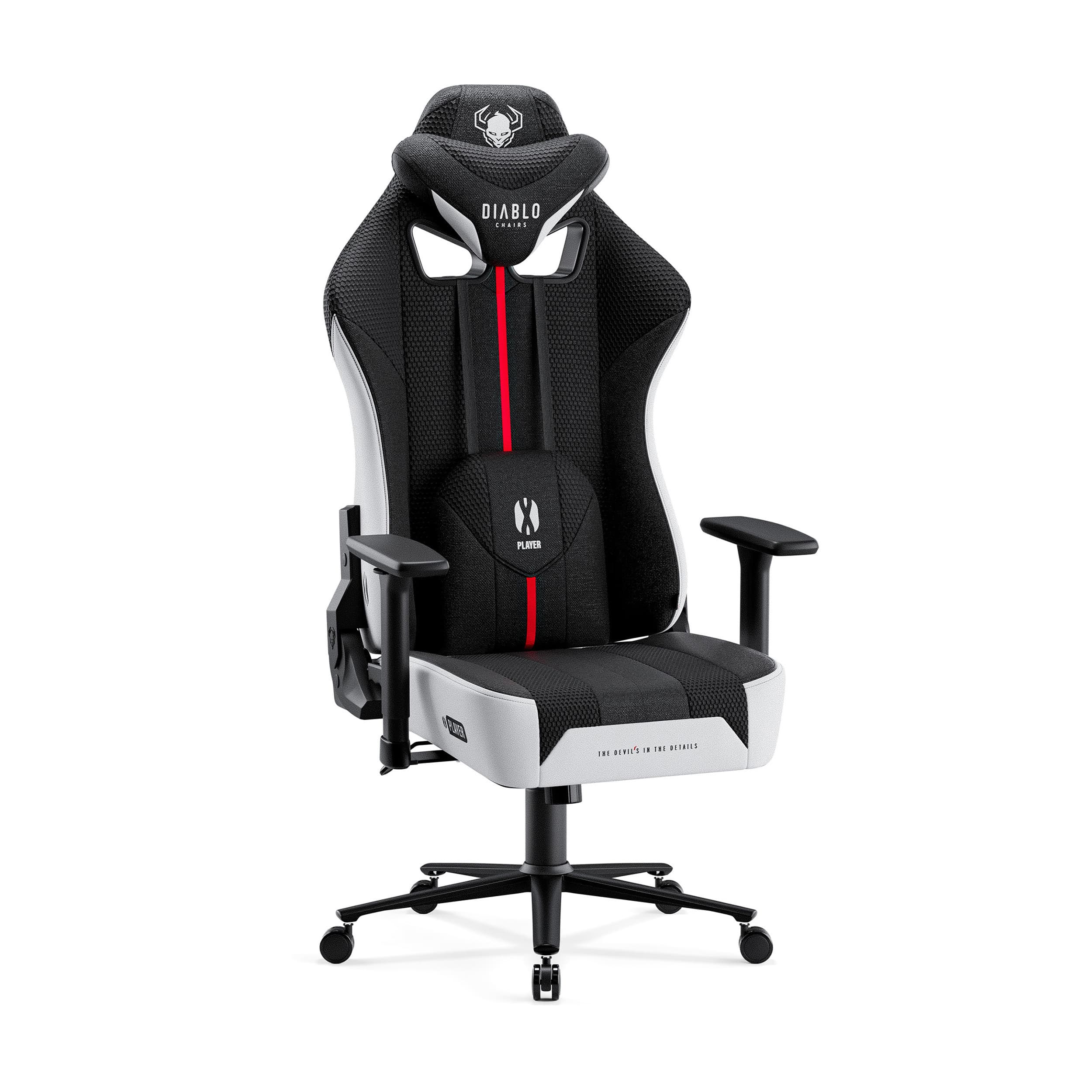 Sedia Da Gaming Diablo X-Player 2.0 in materiale Normal Size: Bianco-nero