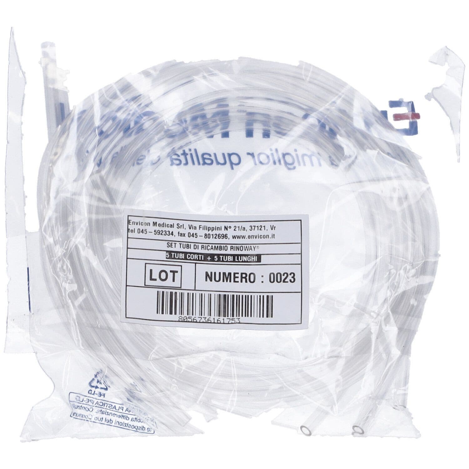 Rinoway Set 10 Tubi di Ricambio per Doccia Nasale - Envicon Medical