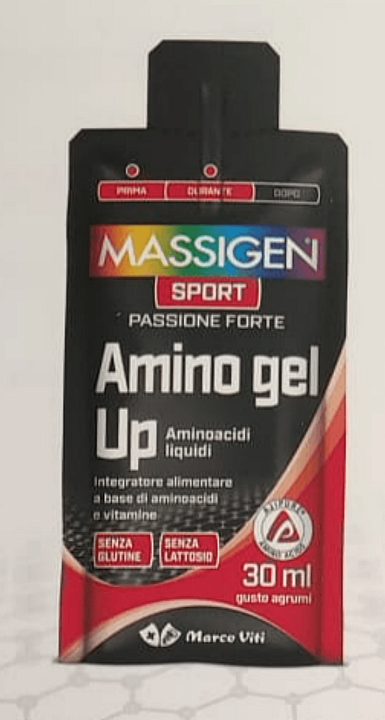 Amino Gel Up - Massigen Sport - Monopak da 30 ml - Energy gel a base di amminoacidi ramificati e vitamine